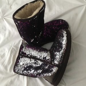 Purple and silver (reversible) sequin Ugg’s